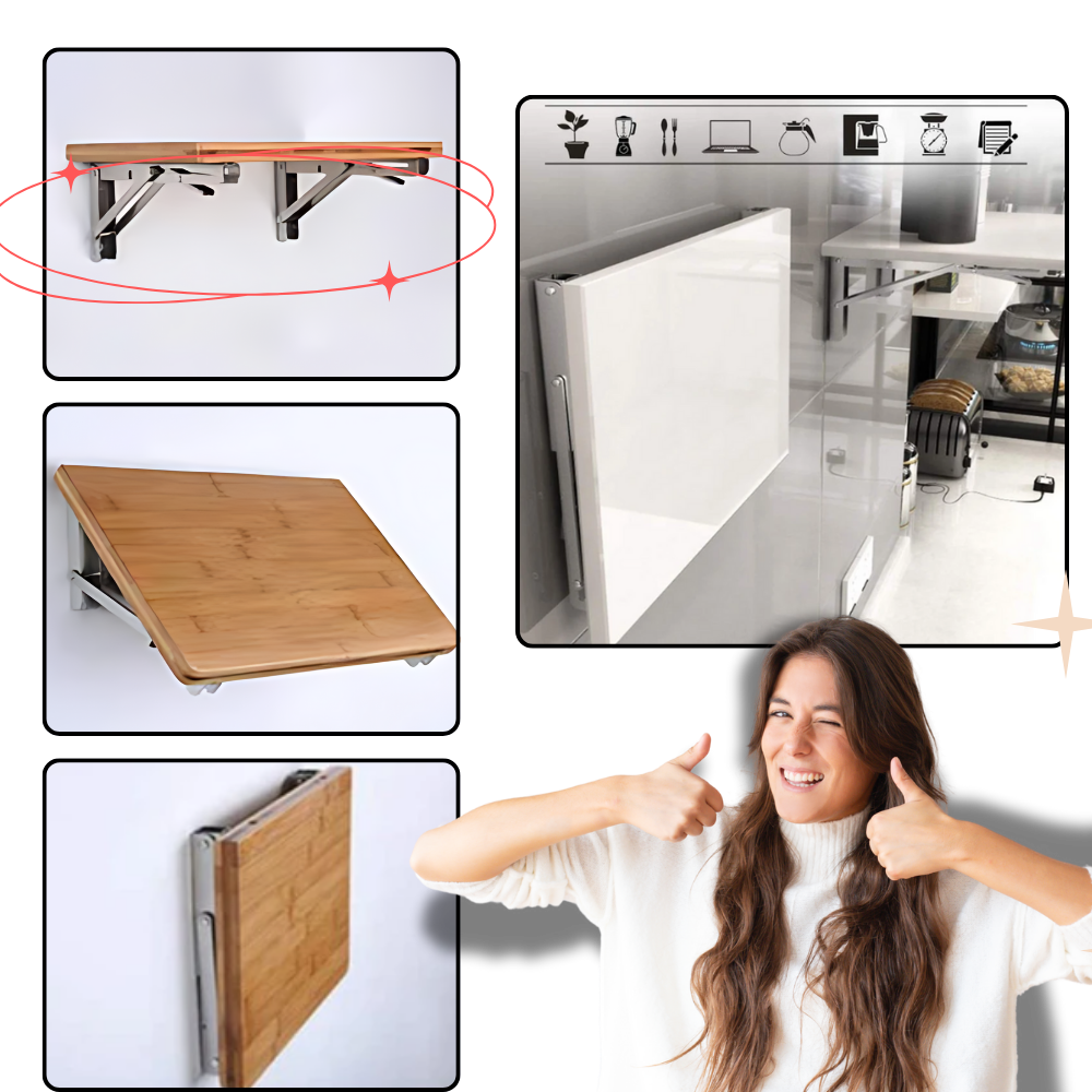 Stylish Wall-Mounted Folding Table