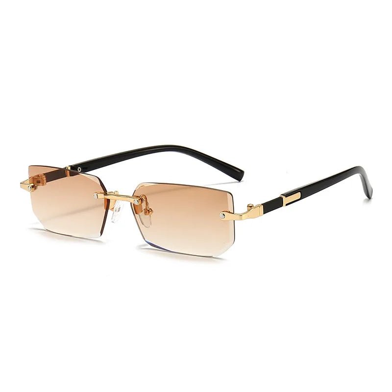 BowLift | SUNEDGE – Rectangle Rimless Sunglasses with UV400 Protection