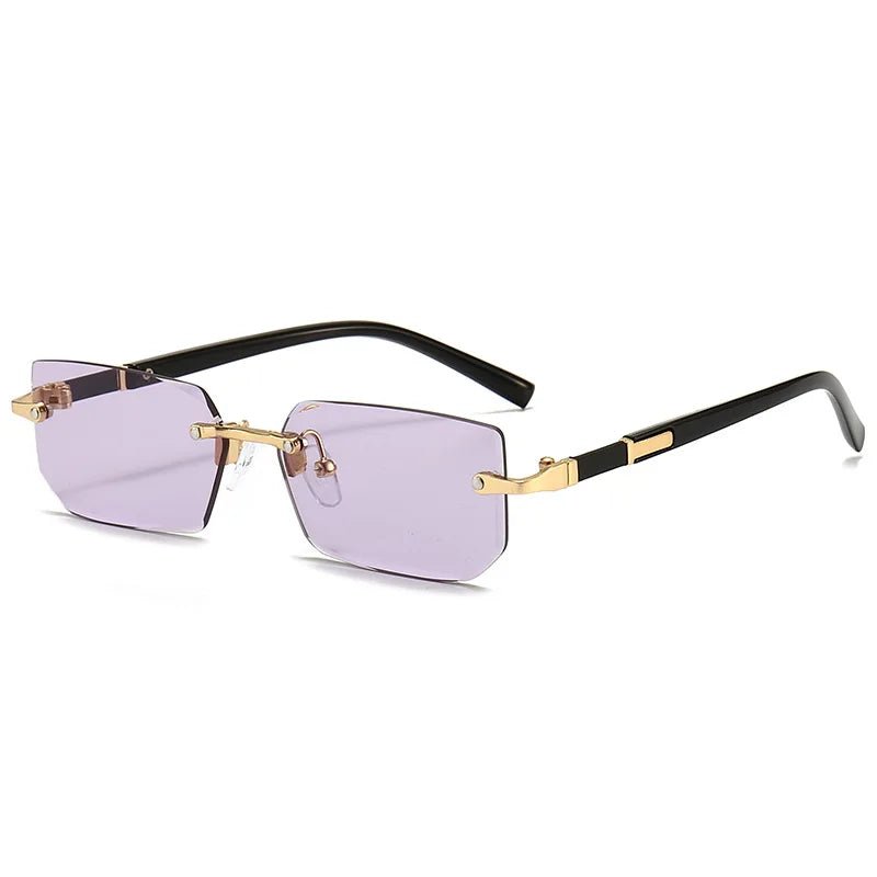 BowLift | SUNEDGE – Rectangle Rimless Sunglasses with UV400 Protection