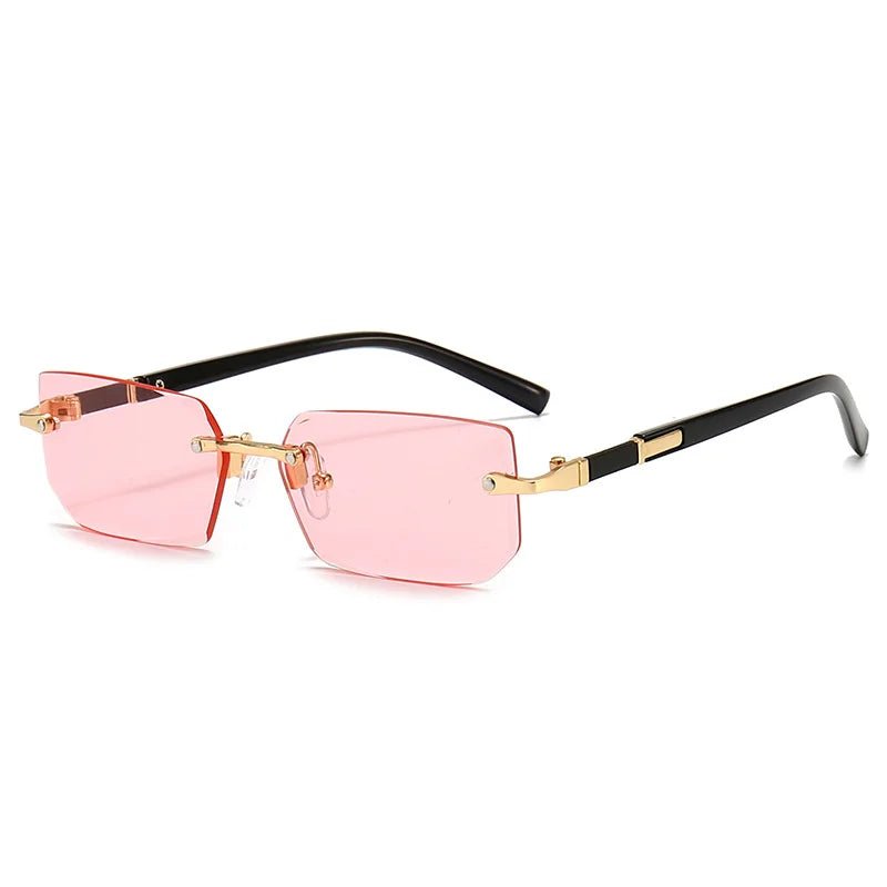 BowLift | SUNEDGE – Rectangle Rimless Sunglasses with UV400 Protection