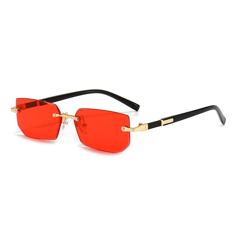 BowLift | SUNEDGE – Rectangle Rimless Sunglasses with UV400 Protection