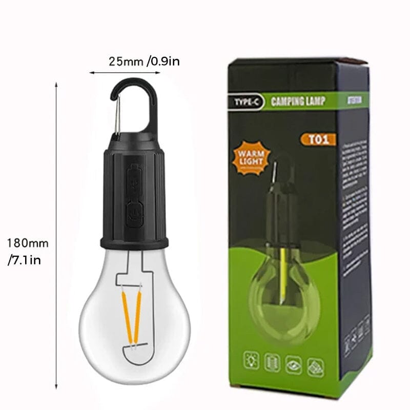 New Outdoor Camping Hanging Type-C Charging Retro Bulb Light | Karnz