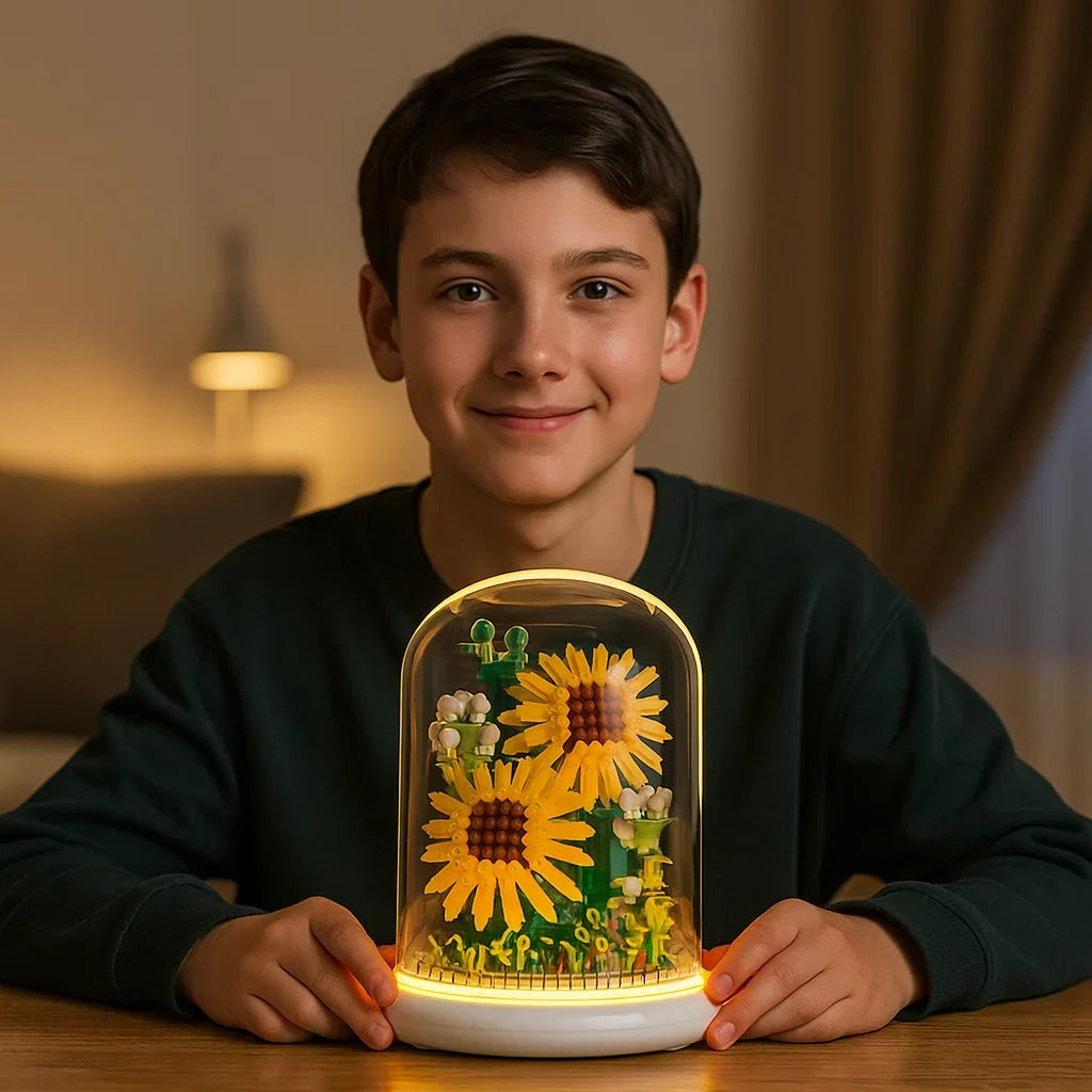 Skanto | Noble Building Block Flower in Glass