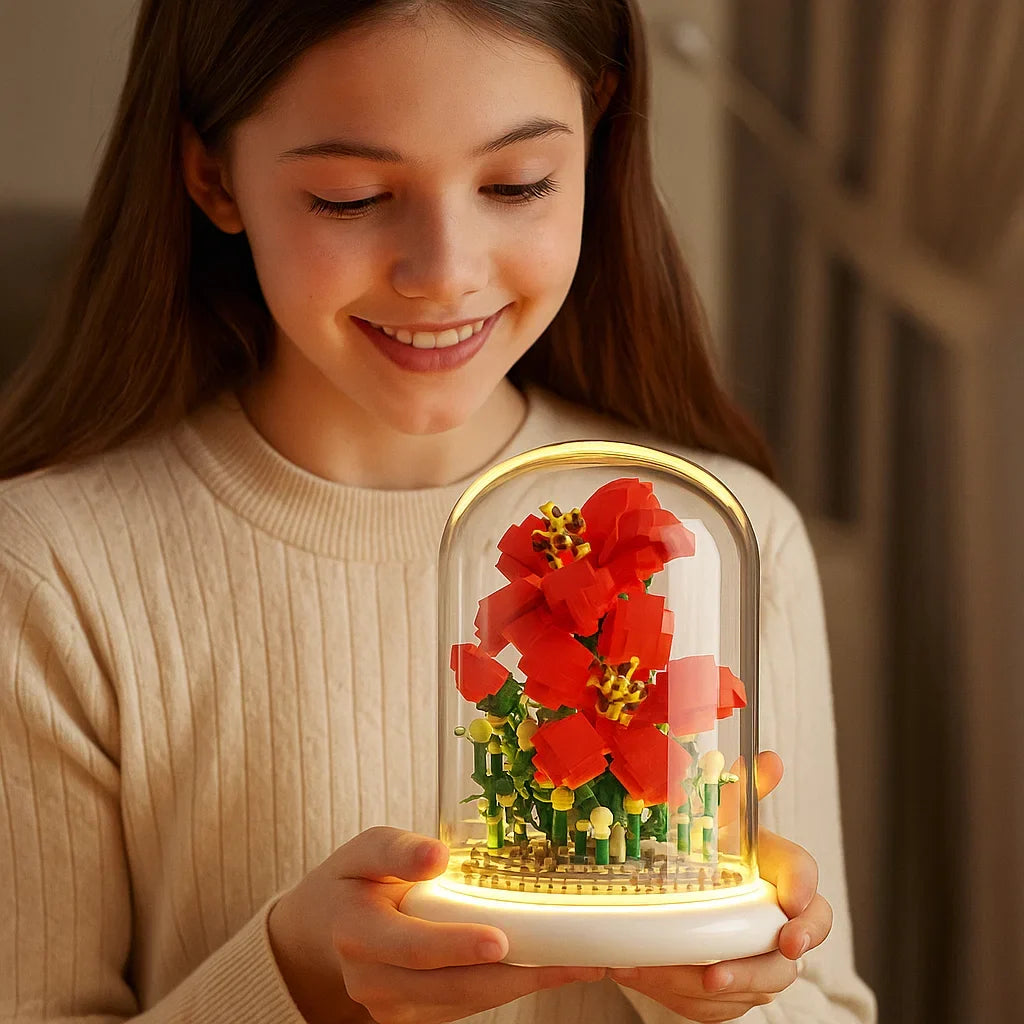 Skanto | Noble Building Block Flower in Glass