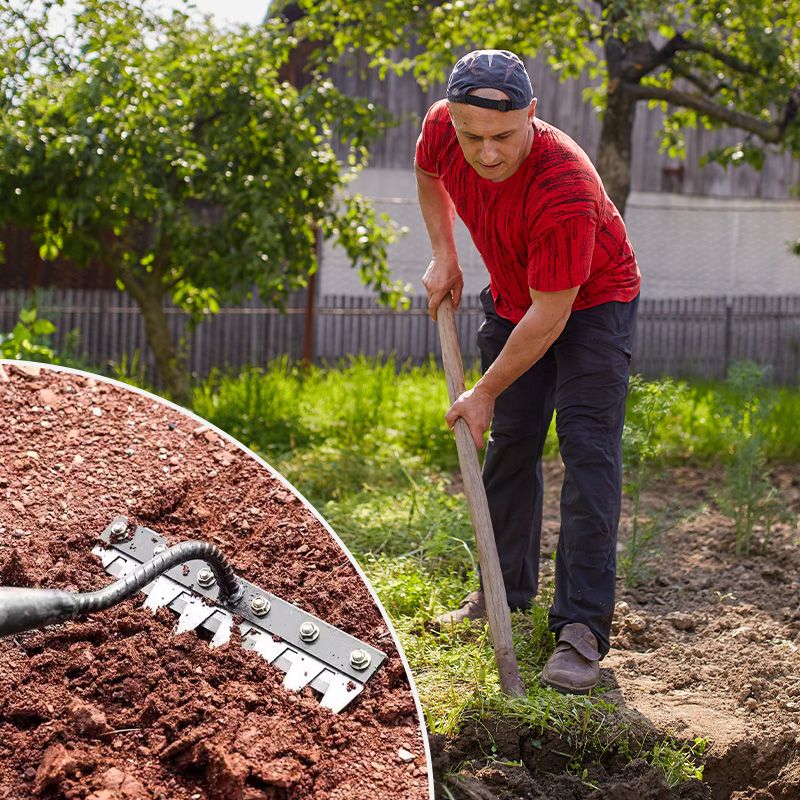 Skanto | Garden Tooth Expert – Versatile Carbon Steel Rake for Precision Work