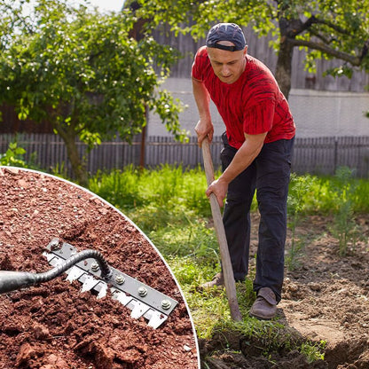 Skanto | Garden Tooth Expert – Versatile Carbon Steel Rake for Precision Work