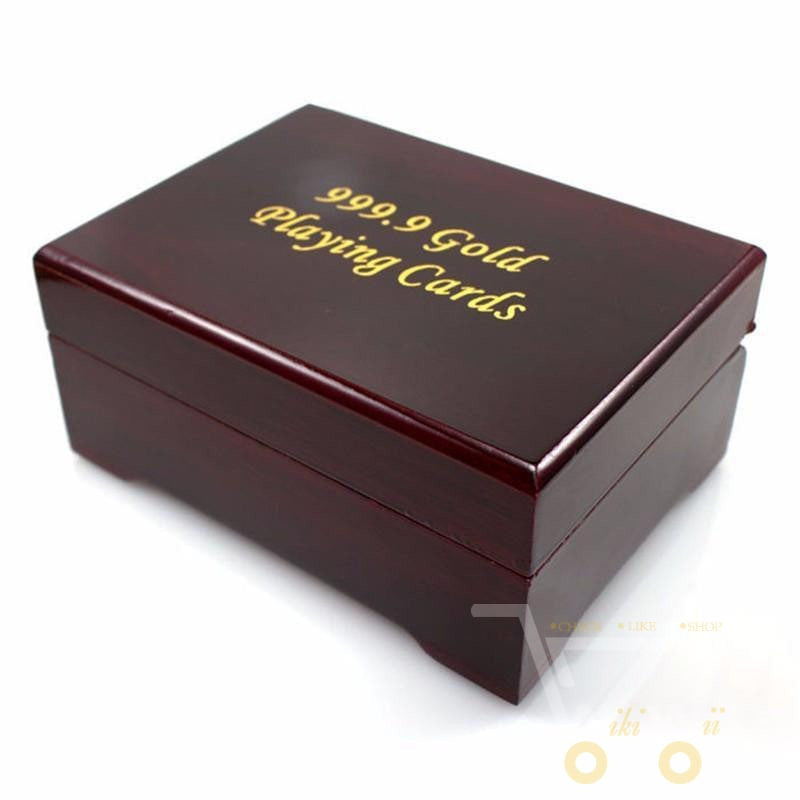 Skanto | 24K Gold Plated Playing Cards with Wooden Box