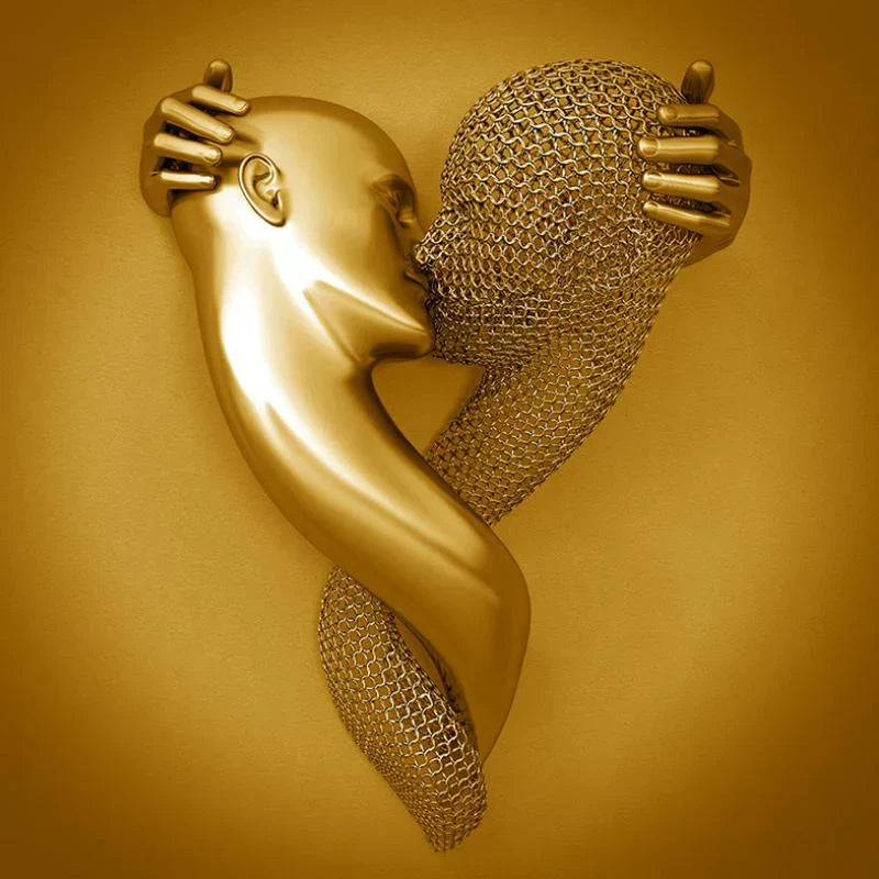 Skanto | Love Canvas with Elegant Metal Figure in Modern Design