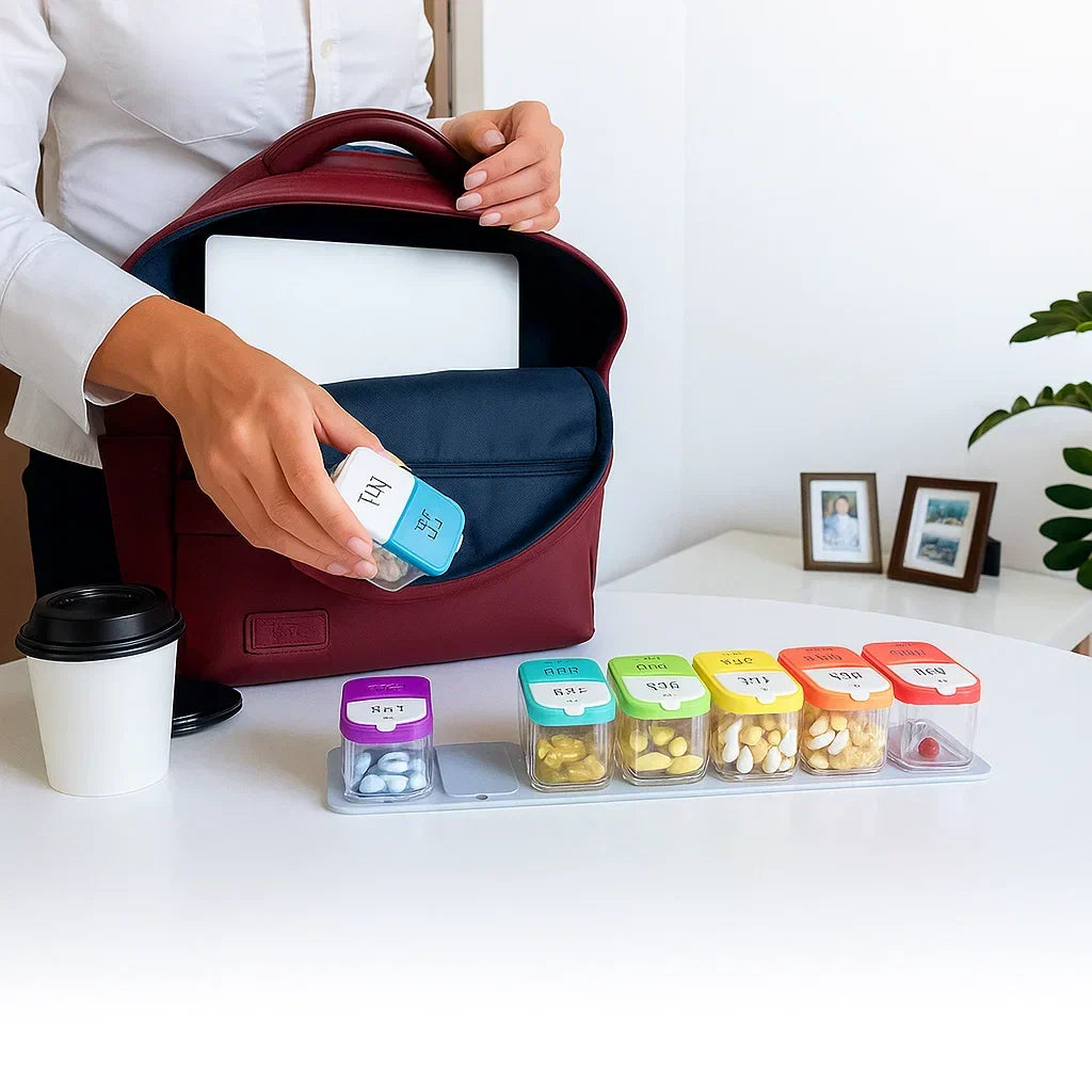 Large 7-Day Case – Moisture-Proof BPA-Free Compartments – Ideal for Seniors & Carers Kalsten