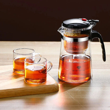 Tea Pot For Tea With Infuser Glass Kettle Heat Resistant Teapot | Bowlift
