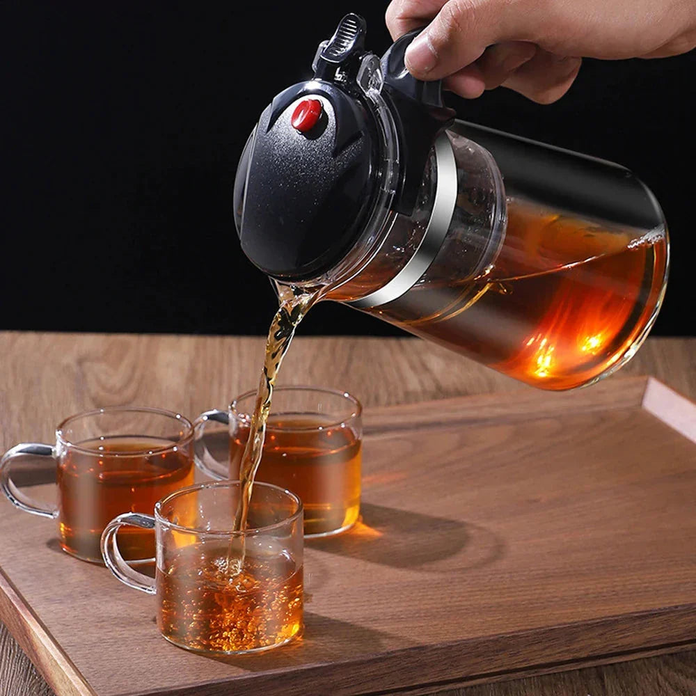 Tea Pot For Tea With Infuser Glass Kettle Heat Resistant Teapot | Bowlift