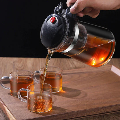 Tea Pot For Tea With Infuser Glass Kettle Heat Resistant Teapot | Bowlift