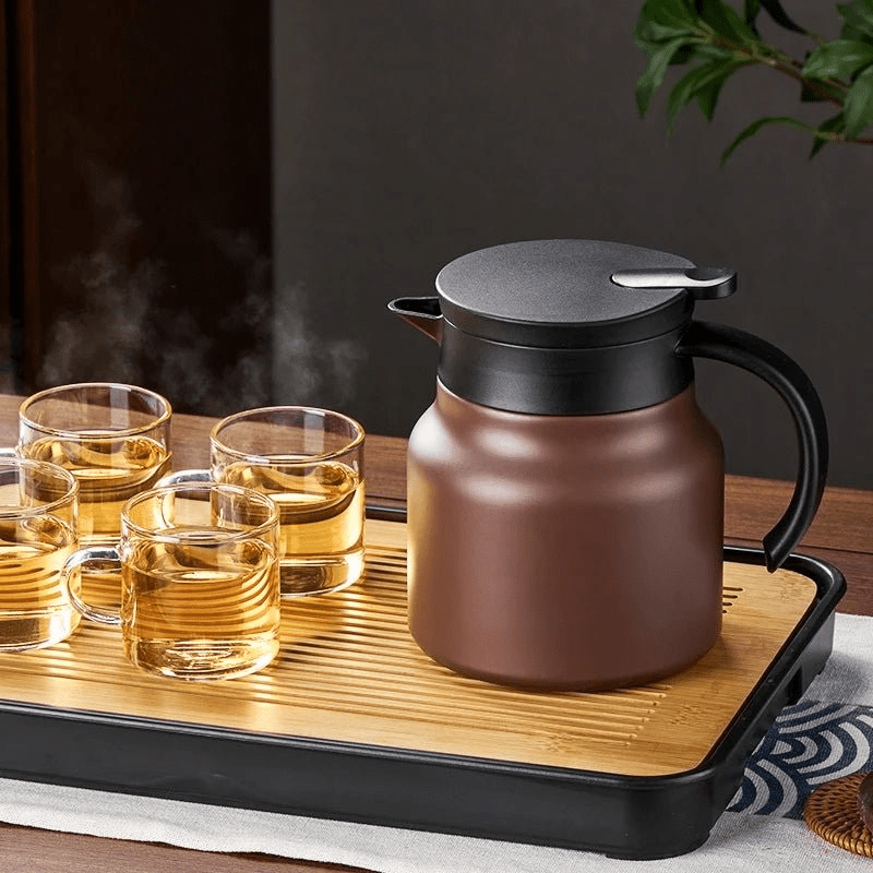 BowLift | TeaLuxe – Insulated Teapot with Stainless Steel & Ceramic Strainer for Hot or Cold Tea