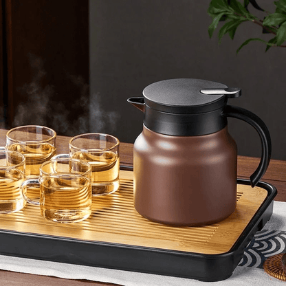 BowLift | TeaLuxe – Insulated Teapot with Stainless Steel & Ceramic Strainer for Hot or Cold Tea