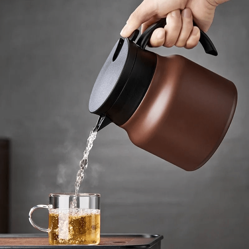 BowLift | TeaLuxe – Insulated Teapot with Stainless Steel & Ceramic Strainer for Hot or Cold Tea