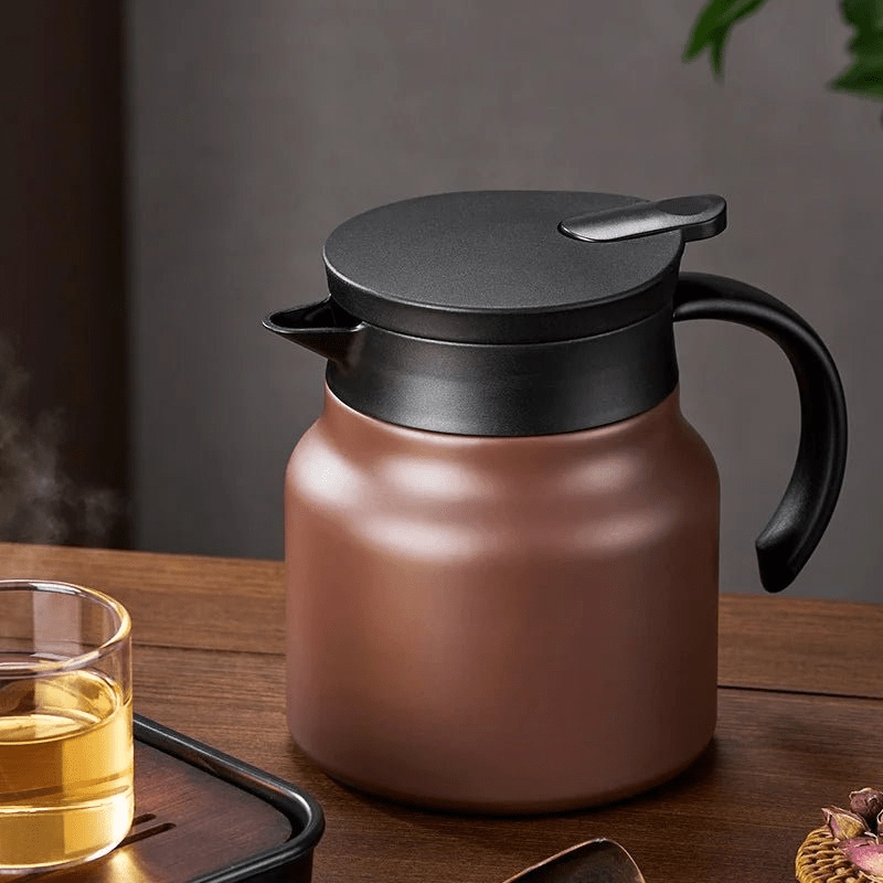 BowLift | TeaLuxe – Insulated Teapot with Stainless Steel & Ceramic Strainer for Hot or Cold Tea
