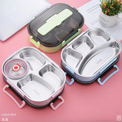 Stainless steel thermally insulated bento lunchbox