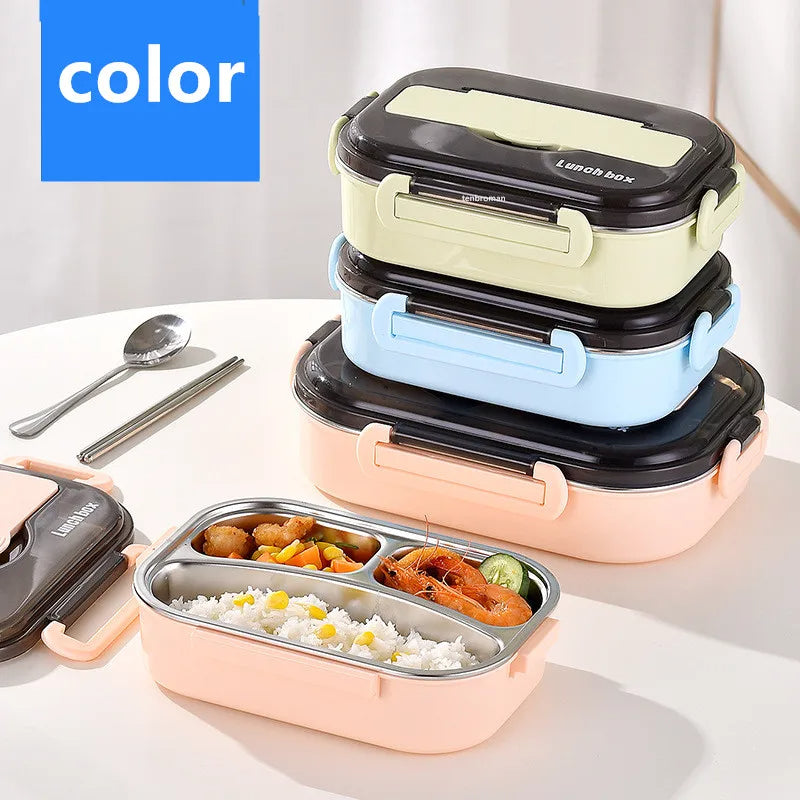 Stainless steel thermally insulated bento lunchbox