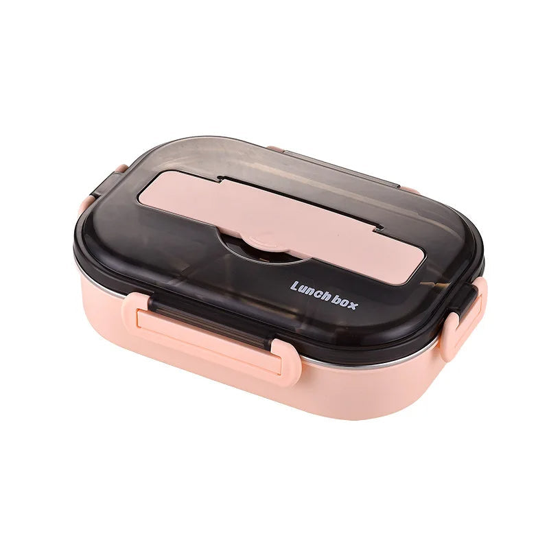 Stainless steel thermally insulated bento lunchbox