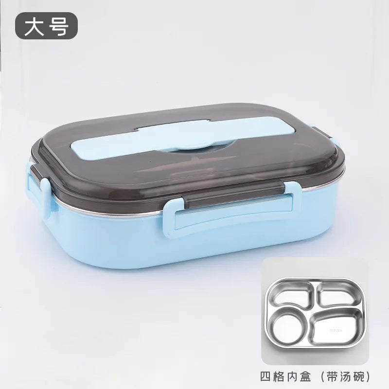 Stainless steel thermally insulated bento lunchbox