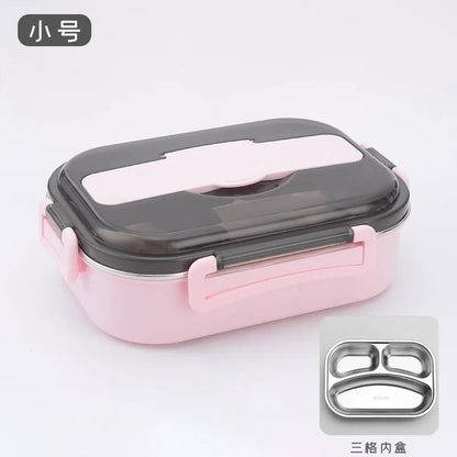 Stainless steel thermally insulated bento lunchbox