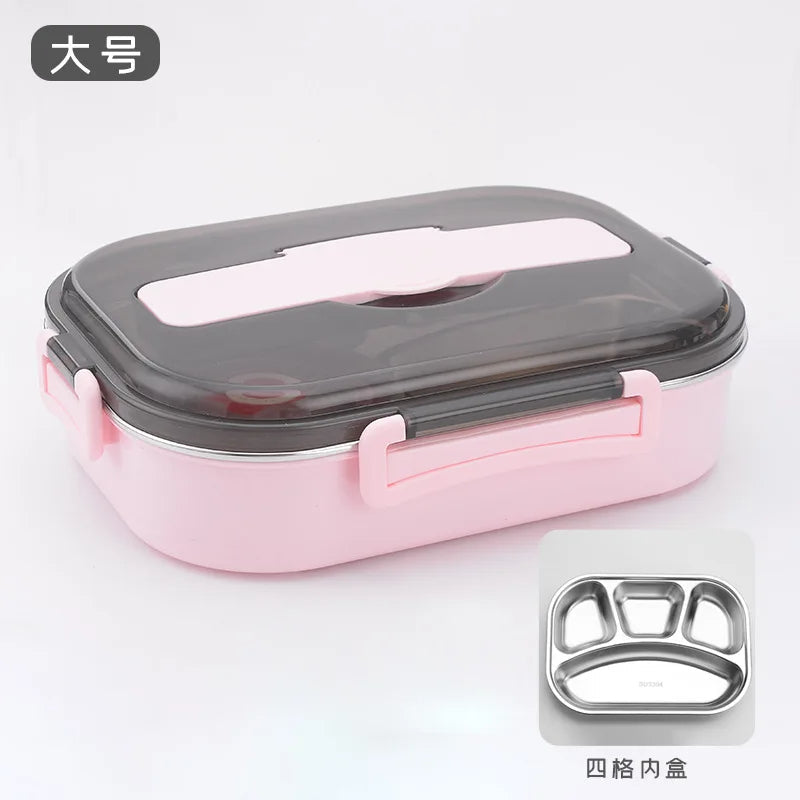 Stainless steel thermally insulated bento lunchbox