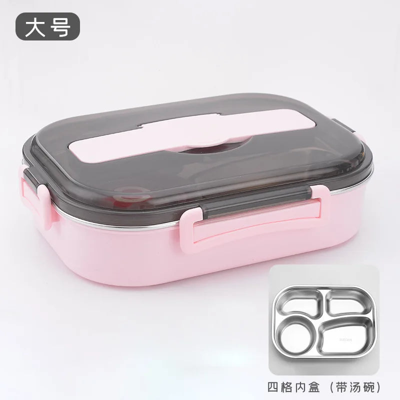 Stainless steel thermally insulated bento lunchbox