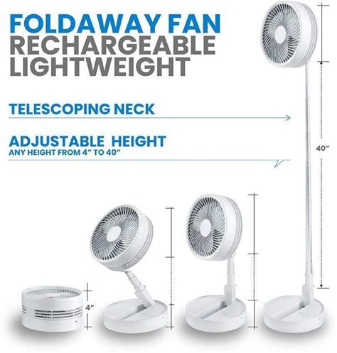 Portable Rechargeable Foldable Desk Fan | Bowlift