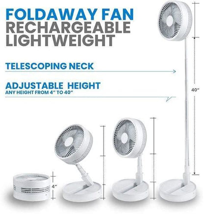 Portable rechargeable foldable table fan | Karnz