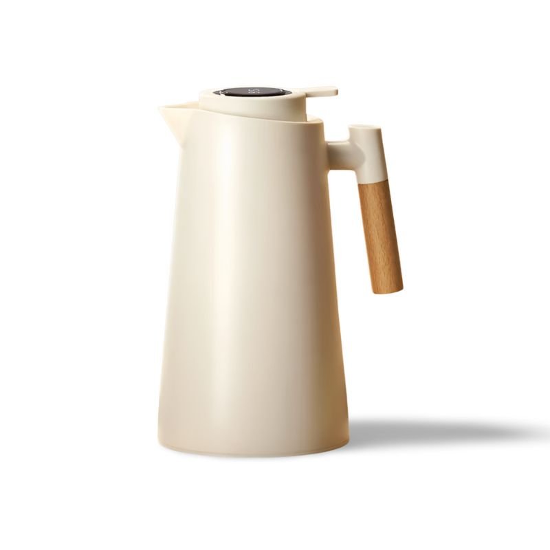 Skanto | ThermoWood – Smart Insulated Thermos with Digital Temperature Display & Wood Handle