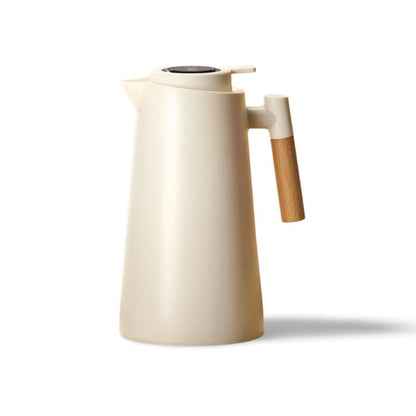 Skanto | ThermoWood – Smart Insulated Thermos with Digital Temperature Display & Wood Handle