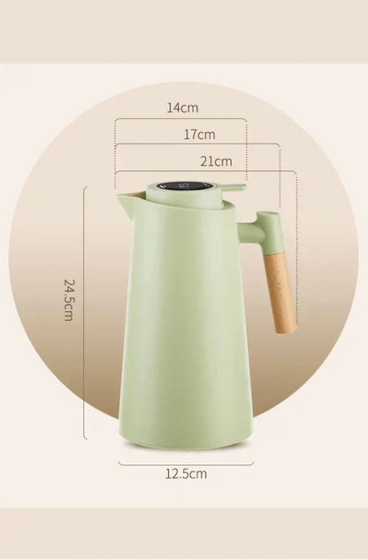 Skanto | ThermoWood – Smart Insulated Thermos with Digital Temperature Display & Wood Handle