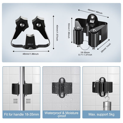 BowLift | TIDYGARD – Durable Wall-Mounted Garden Tool Holder with Anti-Slip Clamps for Garage and Shed Organization