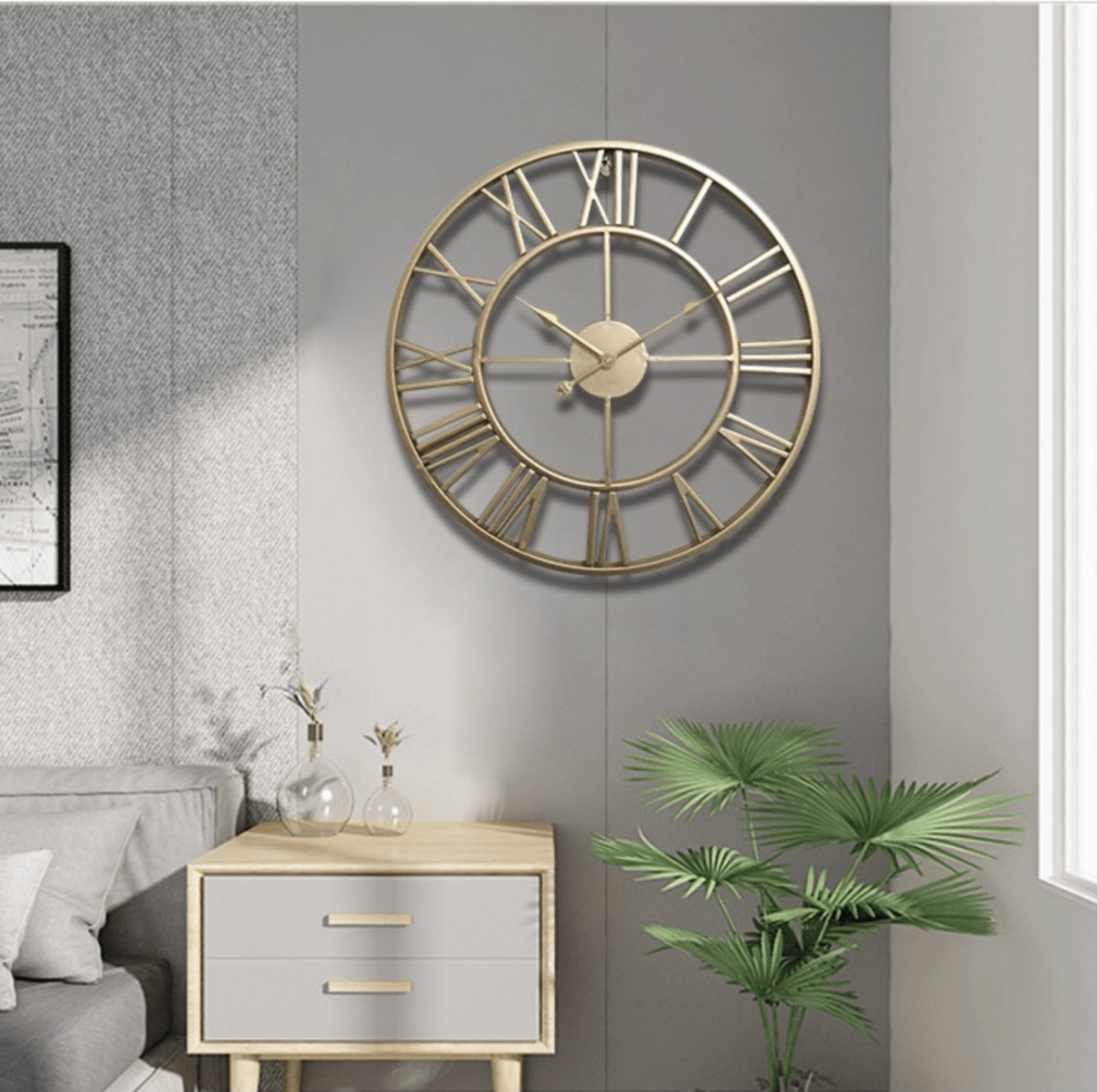 BowLift | TIMEMESH – Skeleton Wall Clock with Silent Non-Ticking Mechanism
