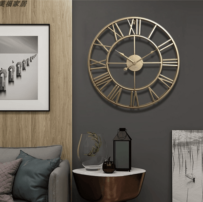 BowLift | TIMEMESH – Skeleton Wall Clock with Silent Non-Ticking Mechanism
