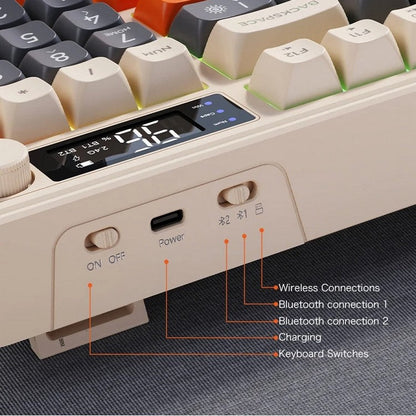 BowLift | Silent Mechanical Keyboard - Cool Gaming Wireless Design with Display