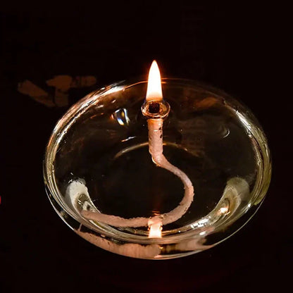 Skanto | Transparent Oil Lamp Made of Glass as Candlestick