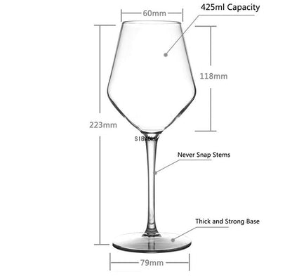 Transparent Unbreakable Silicone Plastic Wine Glass Goblet Cups | Bowlift