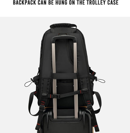 60L waterproof travel laptop backpack with USB port and shoe compartment | Karnz