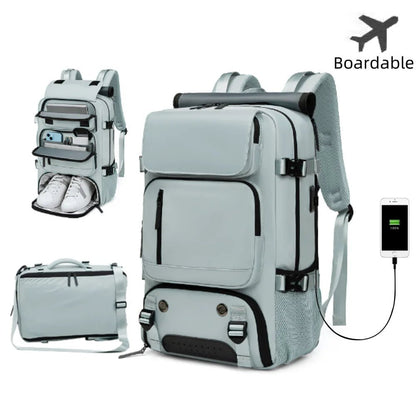 BowLift | TRAVELMAX Pack – Waterproof Travel Backpack with USB Port, Shoe Compartment & Anti-Theft Pocket
