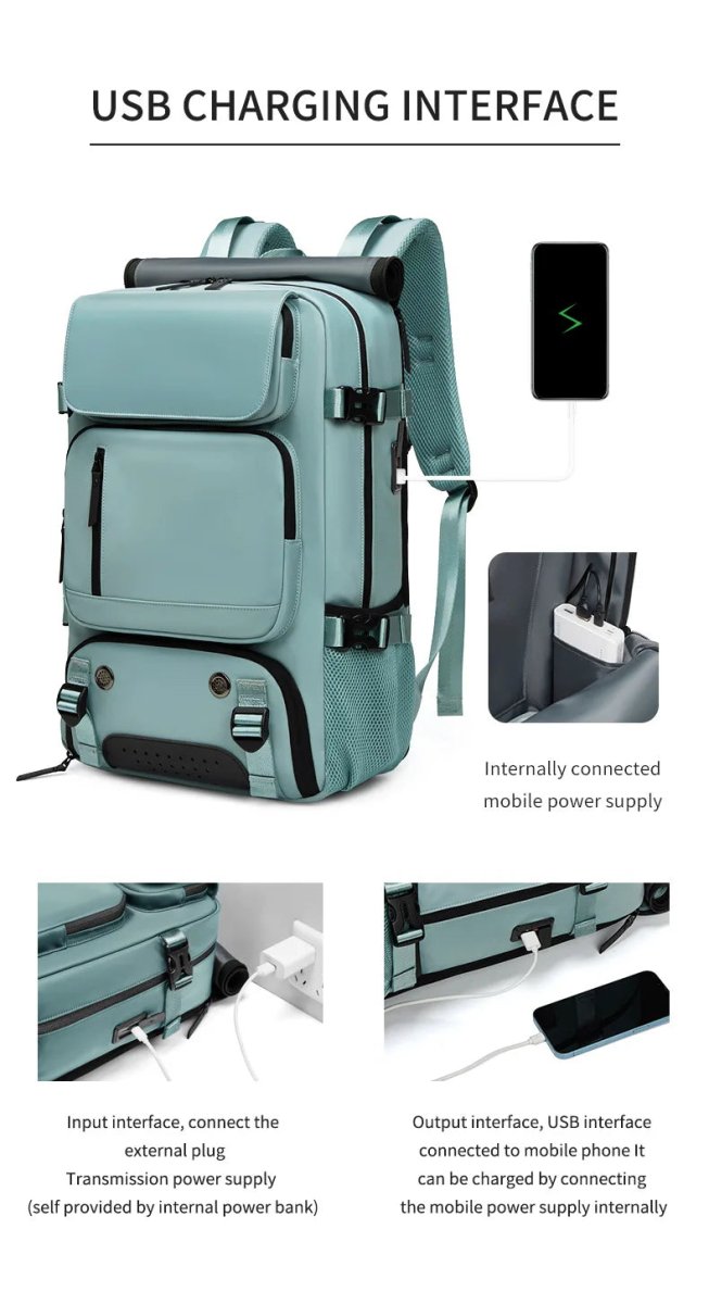 Kalsten | TRAVELMAX Pack – Waterproof Travel Backpack with USB Port, Shoe Compartment & Anti-Theft Pocket