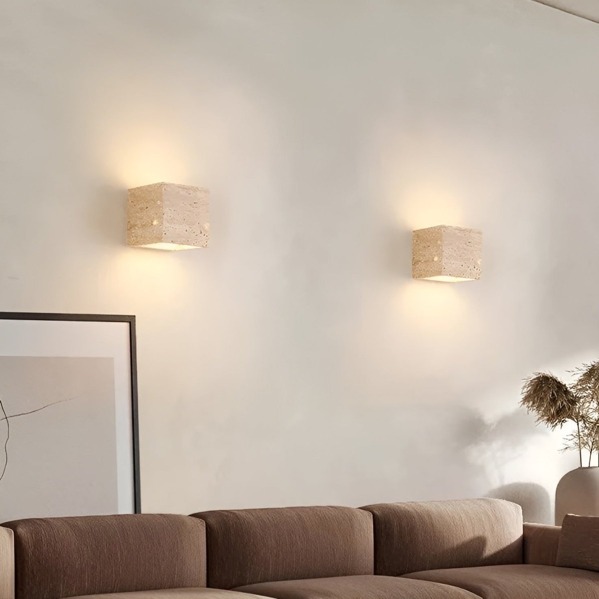 BowLift | Wall lamp made of travertine for a warm and elegant atmosphere