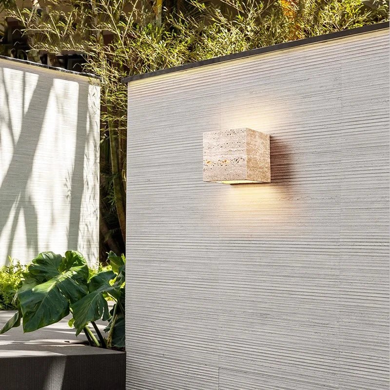 BowLift | Wall lamp made of travertine for a warm and elegant atmosphere