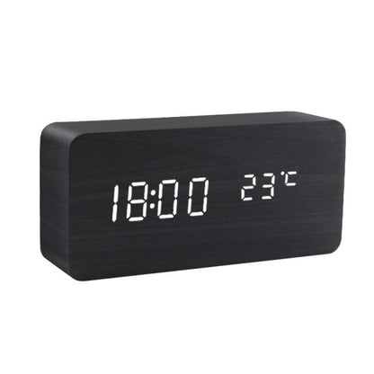 Sandsberg | Wood LED Alarm Clock | Minimalist Cube Design with Temperature Display | Multiple Colors