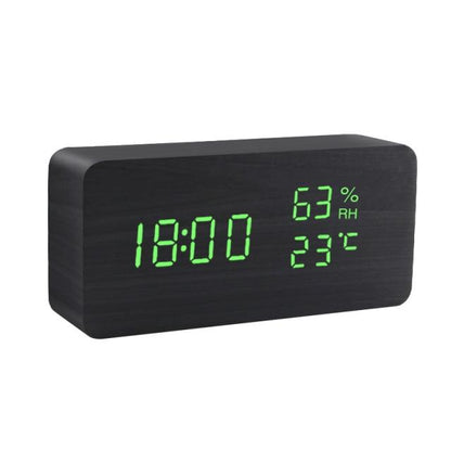 Sandsberg | Wood LED Alarm Clock | Minimalist Cube Design with Temperature Display | Multiple Colors