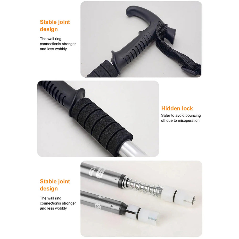TrekPixin trekking poles adjustable T-grip | Bowlift