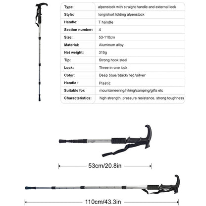 TrekPixin Adjustable T-Handle Hiking Poles | Karnz