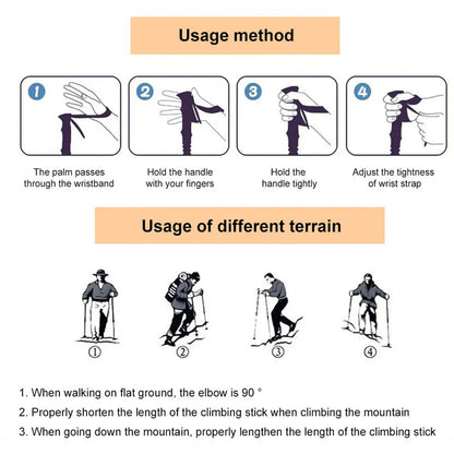 TrekPixin trekking poles adjustable T-grip | Bowlift