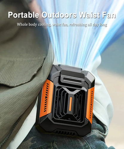 Portable Waist Clip Fan | USB Rechargeable Hanging Fan for Outdoor, Camping, Running, Sports | Bowlift