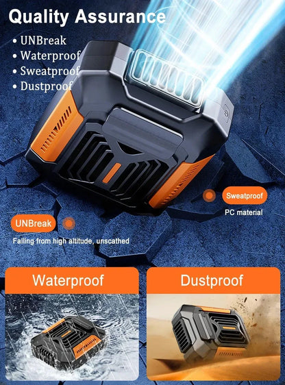 Portable Waist Clip Fan | USB Rechargeable Hanging Fan for Outdoor, Camping, Running, Sports | Bowlift